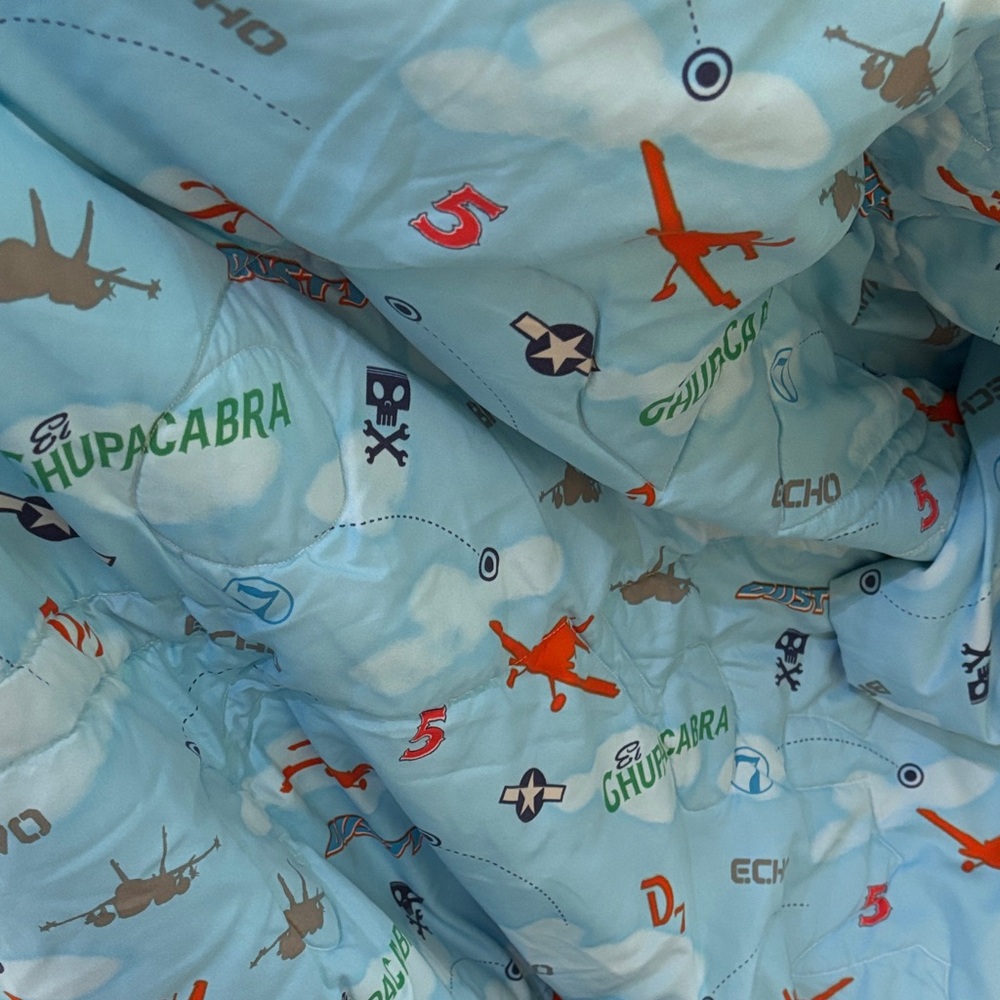 Disney Planes Blue and Red Kids Comforter Panel - Picture 3 of 3